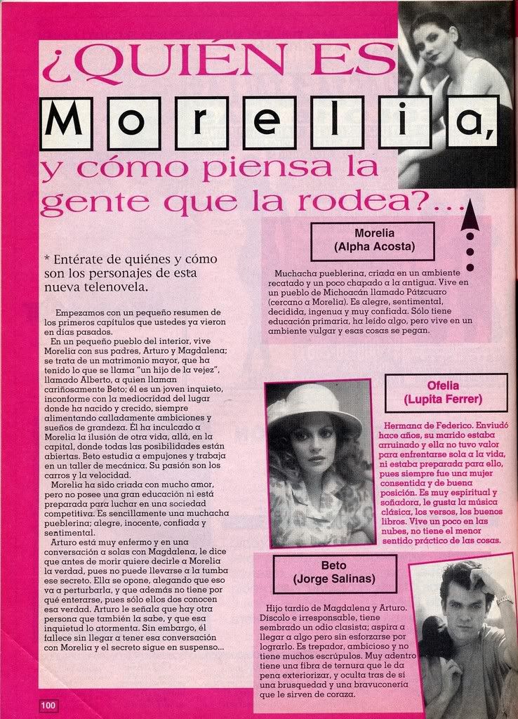 A quien le gusto la telenovela MORELIA? Comunidad de Telenovelas