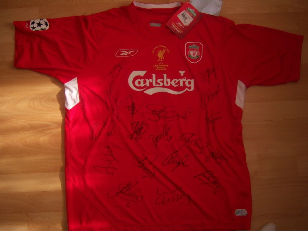 signed liverpool shirt premier league champions