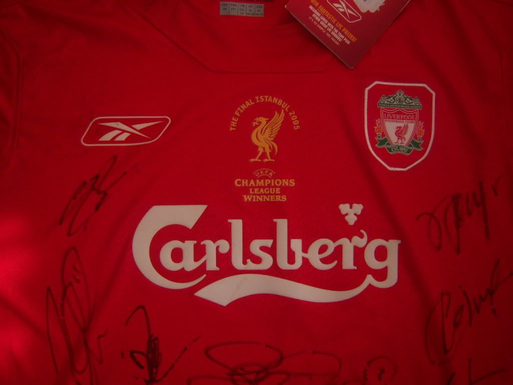 signed liverpool shirt premier league champions