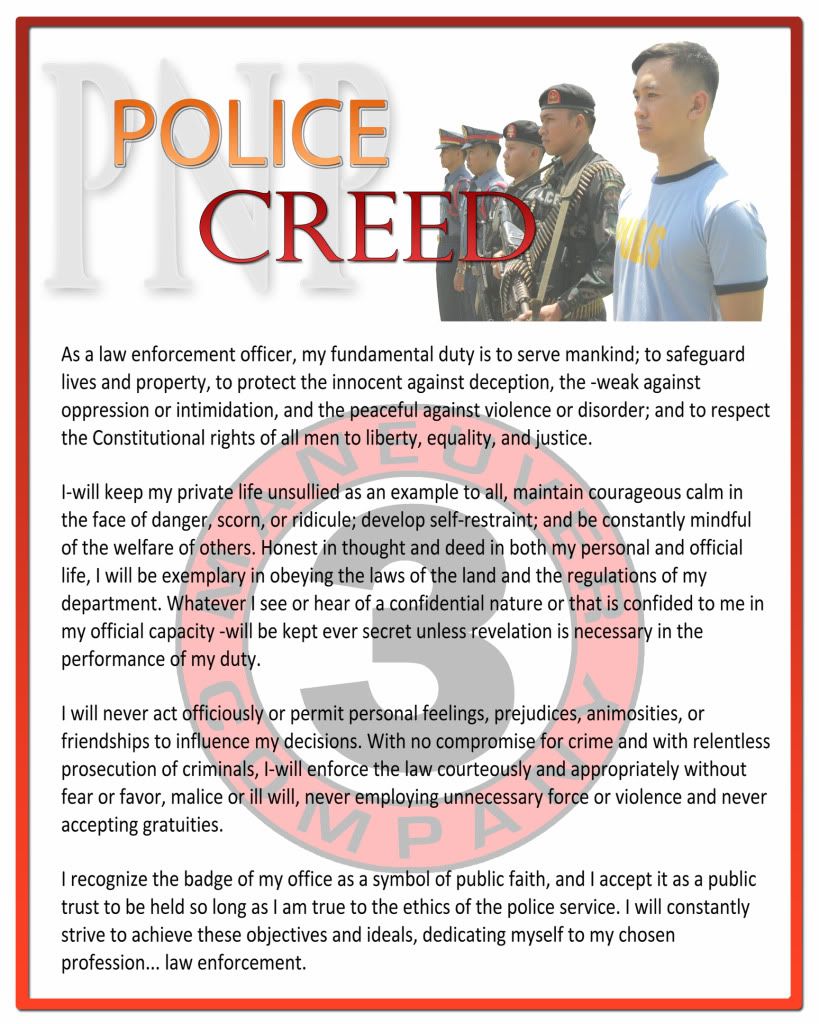 apartment rental agency Police Officer Creed | 819 x 1024