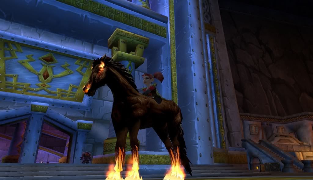 Evie's First Mount, Her Fire Horse(aka Felsteed, Warlock Mount