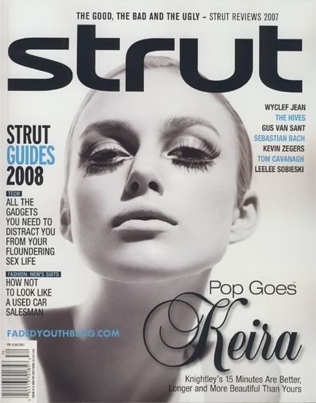 Keira Knightley goes pop in the Winter 2007 2008 issue of Strut magazine