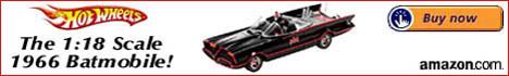 CLICK HERE for a good place to but new Batman hot wheels 1966 Batmobile Car plus toys memorabilia books and dvd movies!!