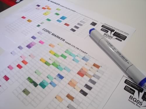 Copic Marker Hand Color Chart