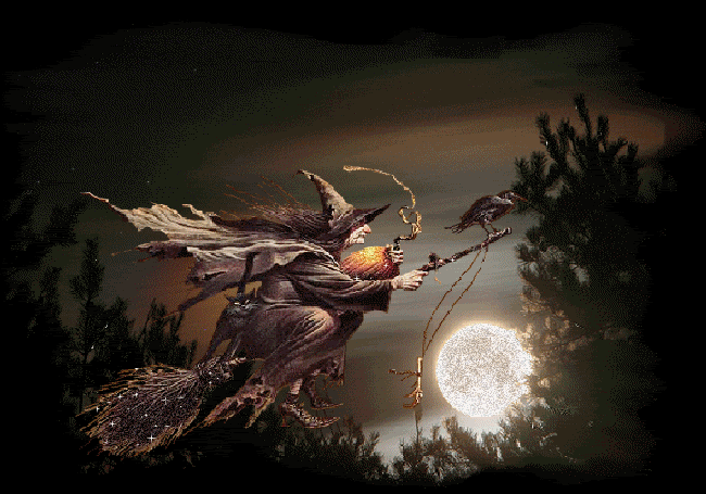 068witchinflight.gif halloween witch image by xnyr
