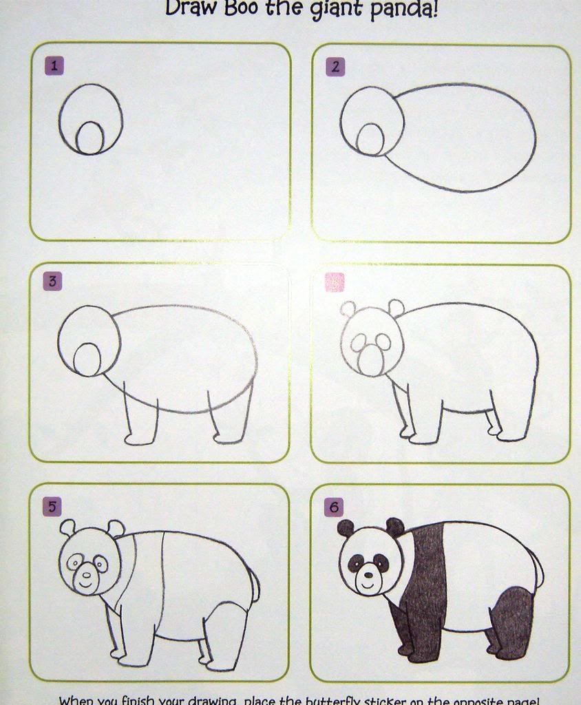 panda to draw