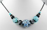 Black and Blue Beauty<BR>Necklace OOAK