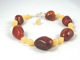 Carnelian and Yellow Jade *Anklet* CLEARANCE