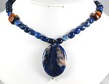 Sodalite and Tiger Eye<BR>Necklace