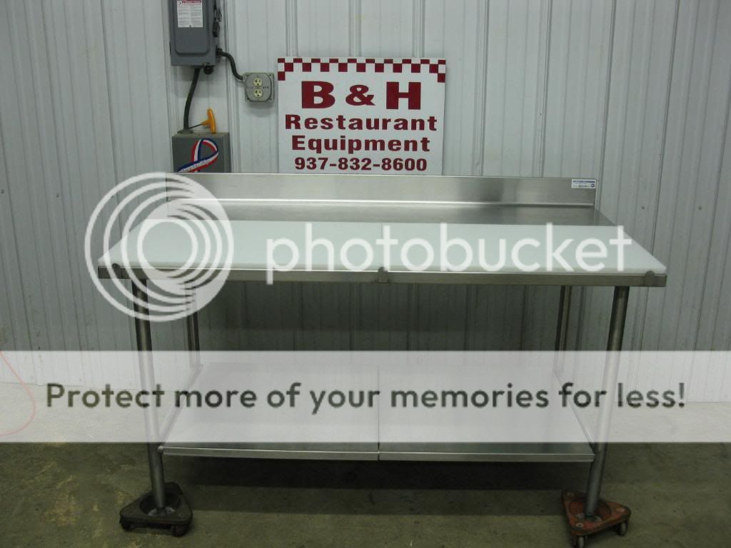   60 Stainless Work Prep Table w/ 18 Poly Cutting Board Butcher Top 5