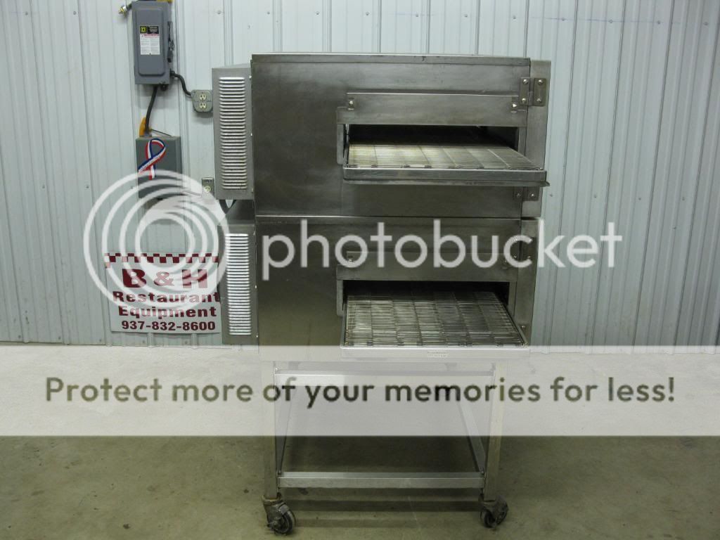   Impinger 1132 Conveyor Belt Double Deck Stack Pizza Sub Oven w/ Stand