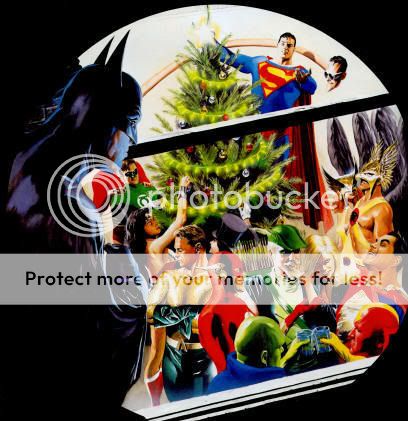 The Idol-Head of Diabolu, a Martian Manhunter blog: 2000 Warner Bros.  Studio Store Alex Ross Batman Christmas Plate (featuring the JLA)