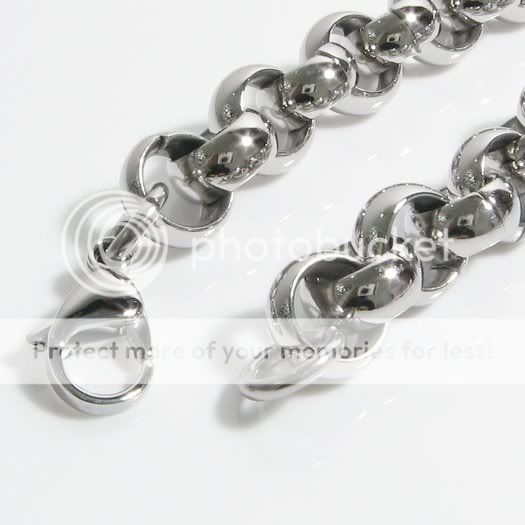 10mm Stainless Steel Belcher Chain Mens Bracelet 0vG  