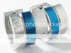 Stainless Steel Blue Huggie Hoop Mens Earrings 11T  