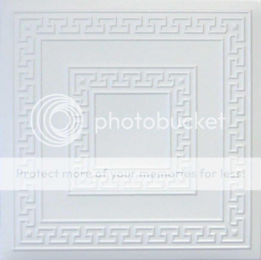 R42W White Styrofoam Glue Up Texture 20x20 Ceiling Tiles